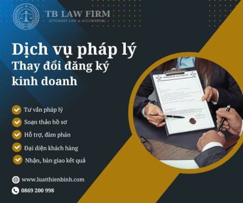 Dịch vụ thay đổi đăng ký kinh doanh Luật Thiên Bình
