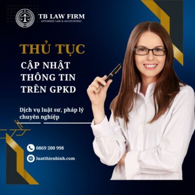 hồ sơ, thủ tục, quy trình cập nhật thông tin trên giấy phép kinh doanh