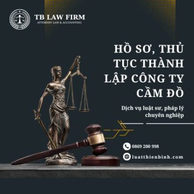 Thủ tục thành lập công ty cầm đồ